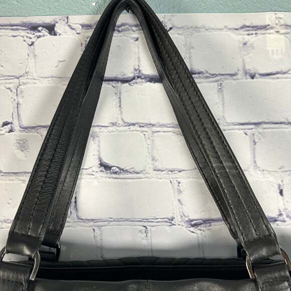 Vince Camuto Black Quilted Leather Tote Bag - Picture 7 of 9